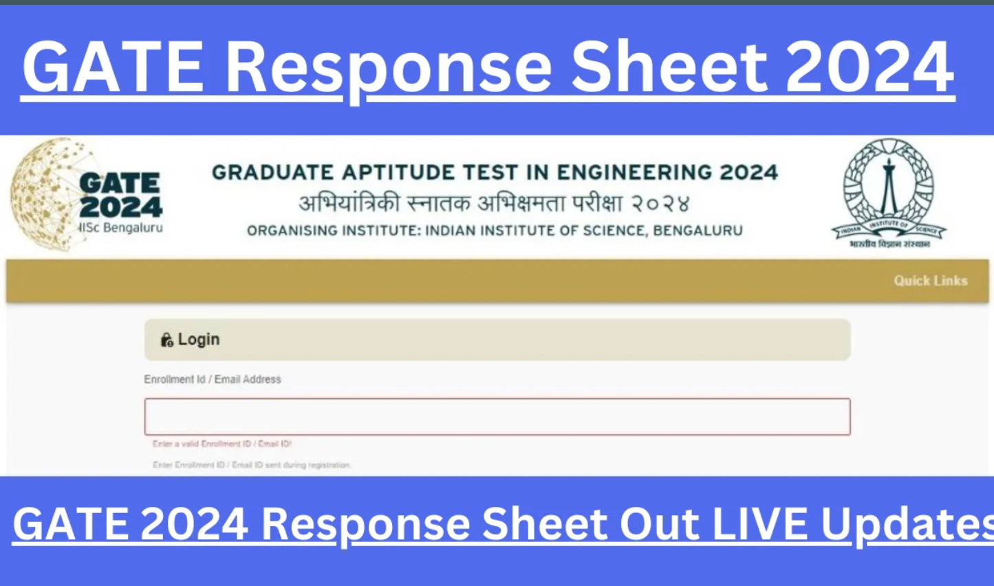 GATE 2024 Response Sheet